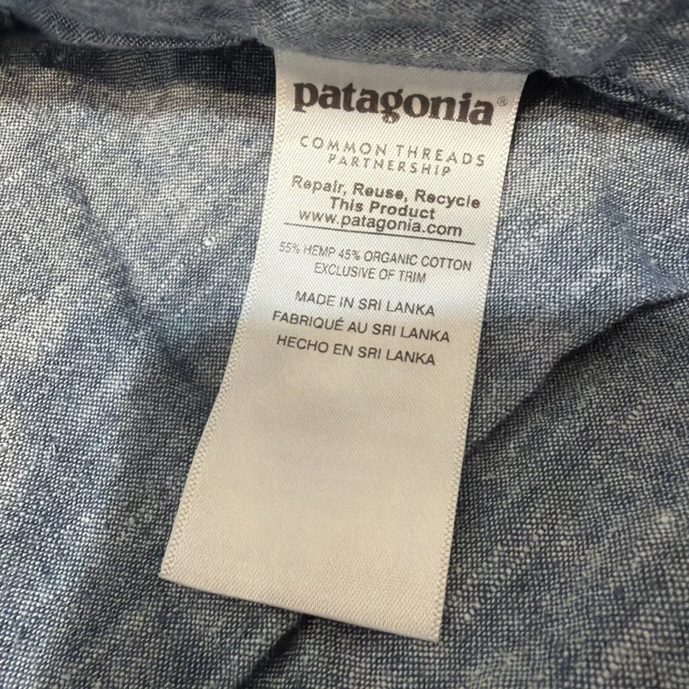 Patagonia Men's Shorts 38 Back Step Blue Hemp Organic Cotton Blend Casual 9.5